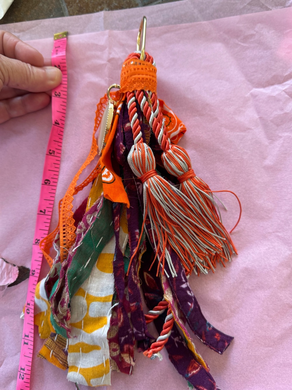 Boho Handmade Tassel and Various Materials Key Holder and Charm